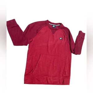 Nike Men’s Red Crewneck Sweatshirt | Size Small | Front Pocket